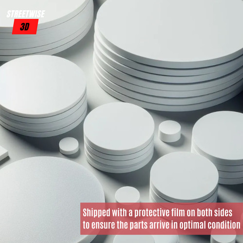5mm thick white acrylic discs - 5mm,