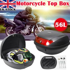 Motorcycle Top Box Extra Large XXL 56L Universal Fitting Luggage Fits 2 Helmets