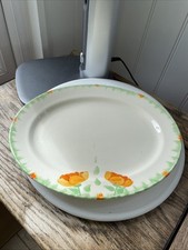 VINTAGE SWINNERTONS HAMPTON IVORY WARE OVAL PLATTER ART DECO PATTERN c1930's