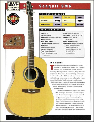Seagull sm6 ovation s771 - seagull, +