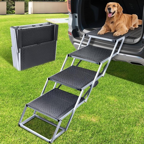 Portable step dog ramp - portable, 4-step