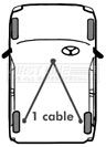 First line handbrake cable - line,