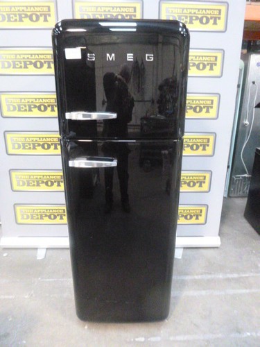 Smeg fridge freezer black - fridge,