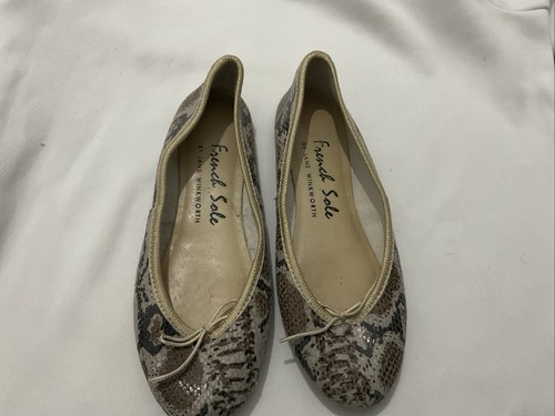 Womens french sole beige - french, snake