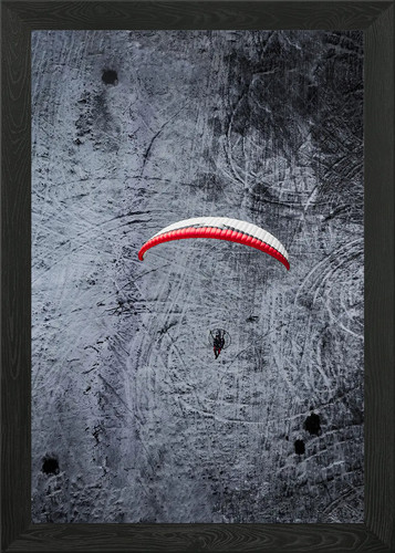 Paramotor grungy framed wall - grungy,