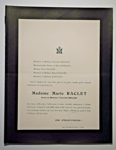 Marie raclet tancrede baillon - marie,