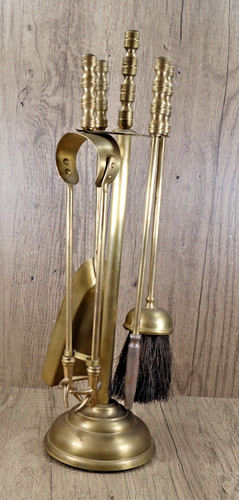 Vintage brass fireside - brass,