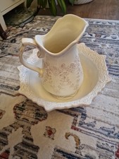Vintage Stonelite Wash Jug   With Bowl Microwave And Dishes Washer Safe