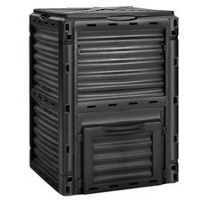 COSTWAY Large Outdoor Compost Bin 300L for Kitchen Waste & Garden Scraps-Black