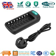 8 Slot Smart Battery Charger for AA/AAA NiMH LED Display Rechargeable Batteries