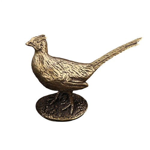 Brass pheasant figurine metal - brass,