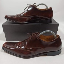 Paul Smith "Dollis" Mens Derby Leather Dress Shoes - Memphis Tan - Size 9 UK