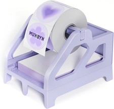 MUNBYN Label Holder for Rolls and Stack Fan-Fold Labels, ILH01, Purple
