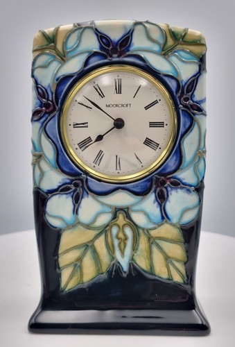 Moorcroft clock tudor rose - tudor,