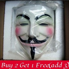 V For Vendetta White Copper V Monster Resin Mask Halloween Party Masquerade