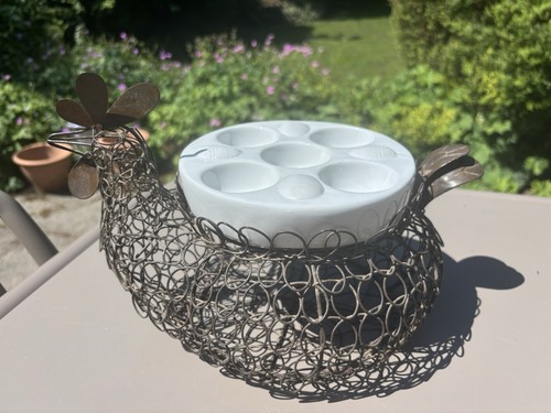 Wire ceramic hen - wire,