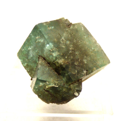 Green fluorite twin crystal - fluorite,