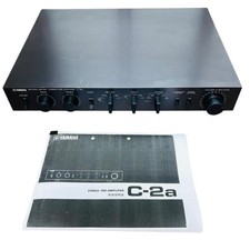 Yamaha C-2a Stereo Preamplifier Black Vintage HiFi Audio Preamp Tested w/ Manual