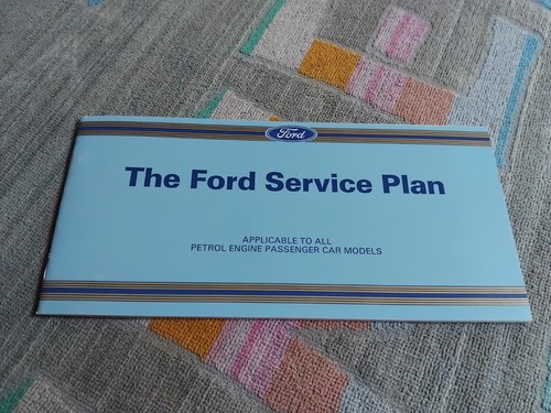 Ford service plan book - plan, 1982
