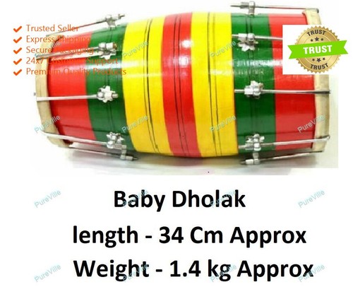 Wood baby dholak dholki nut - nut, &