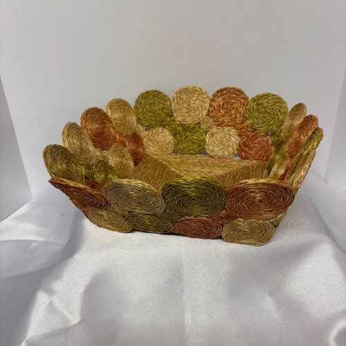 Vintage raffia square - vintage,