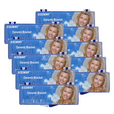 AZDENT Dental Orthodontic Ceramic Bracket Braces Roth MBT 0.022/ 018 Hooks 3 4 5