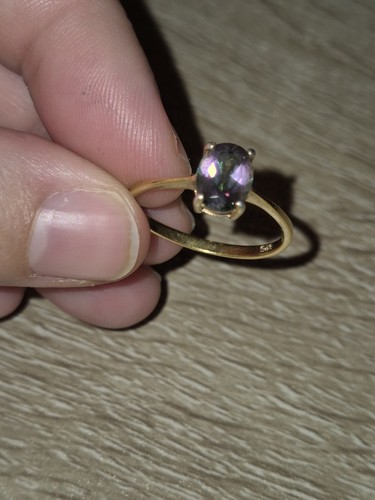 Mystic topaz ring gold - topaz,