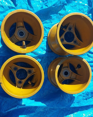 Gold cadet kart rims - gold, rims,
