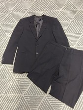 Armani Collezioni Men's Suit Black 100% Wool  42 Great Condition vintage 