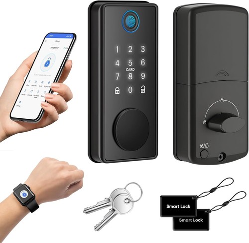 Smart door lock with biometric - door,