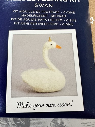 Needle felting kit swan - felting,