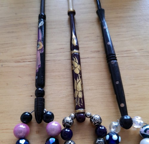 Wood lace bobbins - wood, japanese