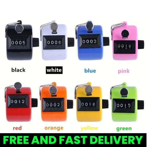 Hand tally counter digit - 4,