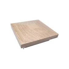 Flat Peak Newel Cap For 3" Square Newel Posts- Hardwood White Oak