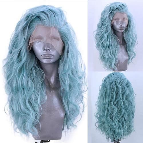 Aqua blue lace - front, long