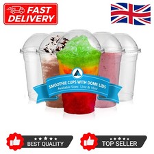 10oz - 12oz - 16oz Smoothie Cups and Dome Lids - Milkshake, Party, Juice, Slush