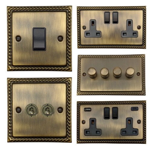 Roped antique brass mabb - g&h,
