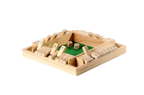 Wooden shut the - box, player