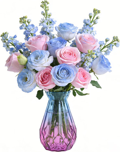 Glass vase small rustic - glass,
