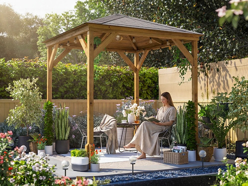Wooden garden gazebo x - garden,