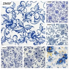 6 x  Mixed  Paper Napkins,Decoupage/art/Craft/Vintage/delft blue 