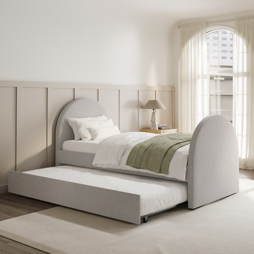 Grey upholstered single - grey, guest