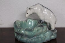 DECORATIVE FIGURAL BOWL BY DITMAR URBACH "POLAR BEAR" CZECHOSLOVAKIA #10708