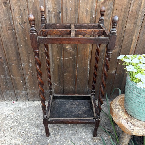Antique oak barley twist - barley,