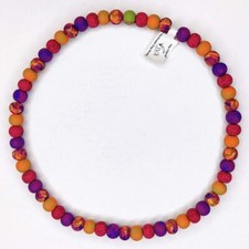 Viva Clay Beads - Elasticated Necklace - "Indian Summer"