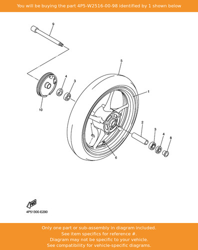 Yamaha cast wheel front - cast,