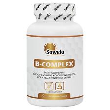 Vitamin B-Complex Tablets – High Strength, Energy & Nerve Support – Sowelo