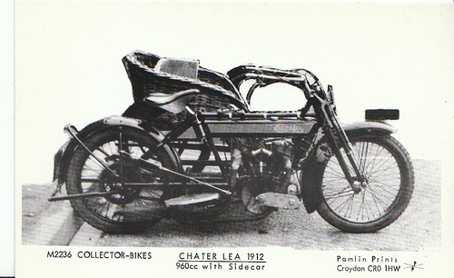 Motor bike transport postcard - bike,