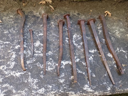 Old hand forged nails - old, the