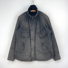 Barbour International Apollo Wax Jacket Mens XL Black Utility Motorcycle Biker